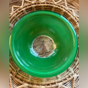 Green clear bottom Pyrex 322